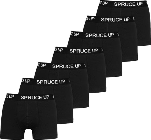 SPRUCE UP - Boxershorts heren - Katoen - Zwart - 7Pack