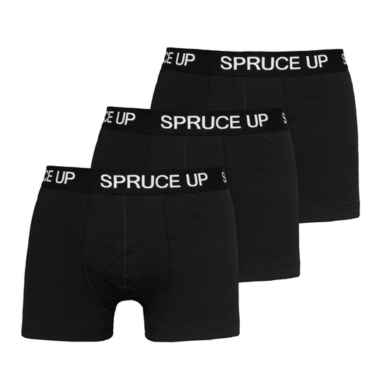 SPRUCE UP - Boxershorts heren - Katoen - Zwart - 3Pack